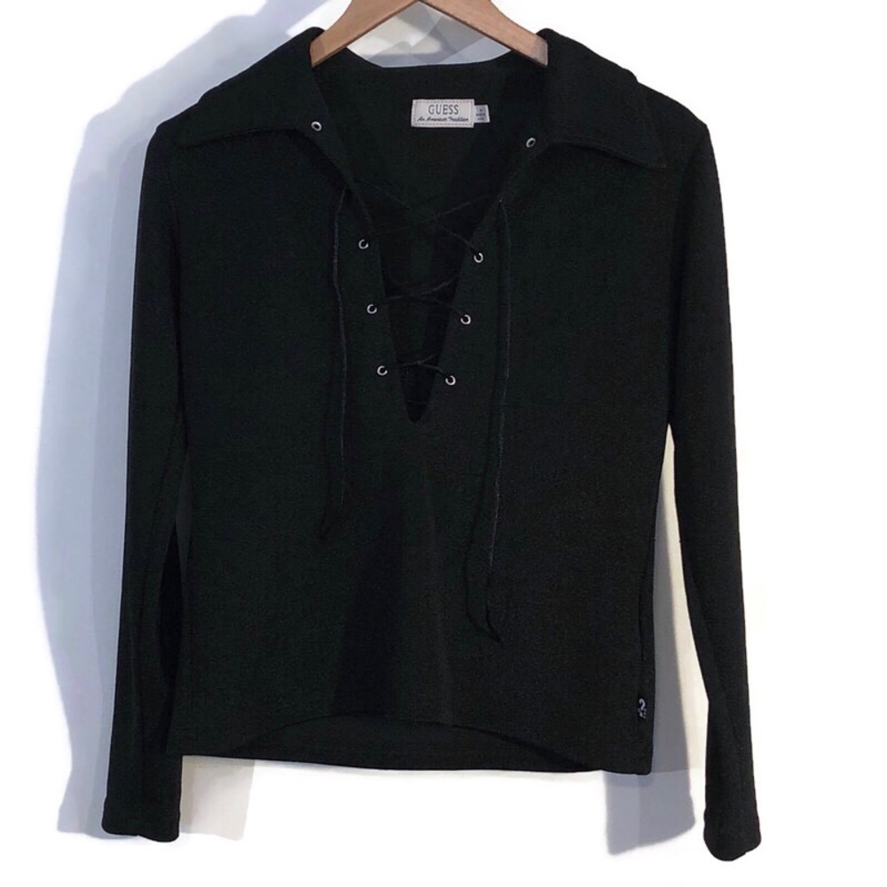 Vintage Guess Criss-Cross Tie Top